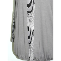 Bluzka Camea z wzorzystym panelem i rękawem 3/4 - szara